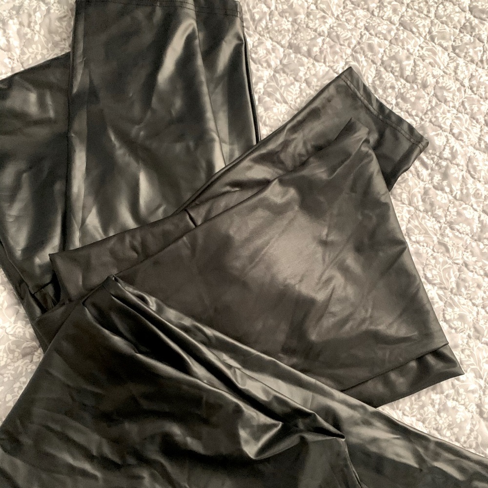 Set of three leather leggings